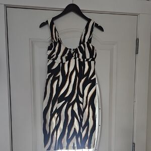Candie's Black, White, and Brown Mini Dress